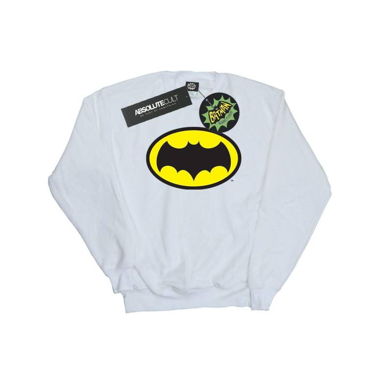 Batman Tv Series Logo Sweatshirt Damen Weiss S von DC COMICS