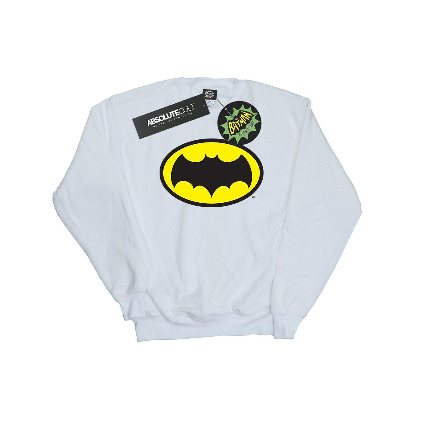 Batman Tv Series Logo Sweatshirt Herren Weiss M von DC COMICS