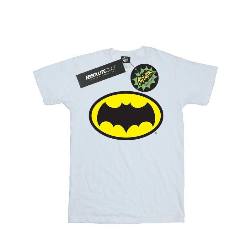 Batman Tv Series Logo Tshirt Herren Weiss S von DC COMICS