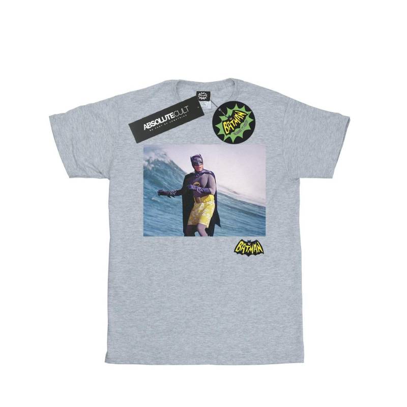 Batman Tv Series Surfing Logo Tshirt Damen Grau XL von DC COMICS