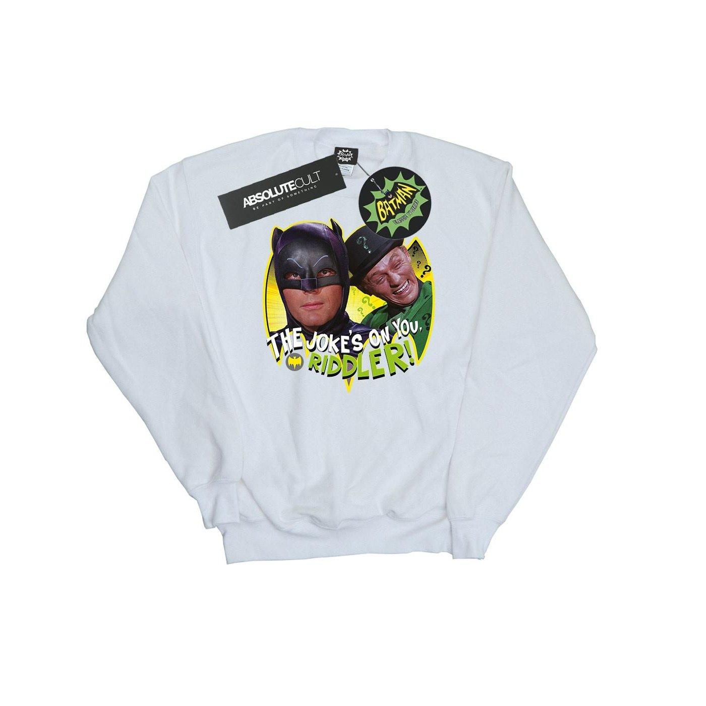 Batman Tv Series The Riddler Joke Sweatshirt Damen Weiss M von DC COMICS