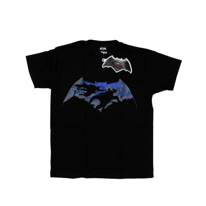 Batman V Superman Battle Silhouette Tshirt Jungen Schwarz 152-158 von DC COMICS