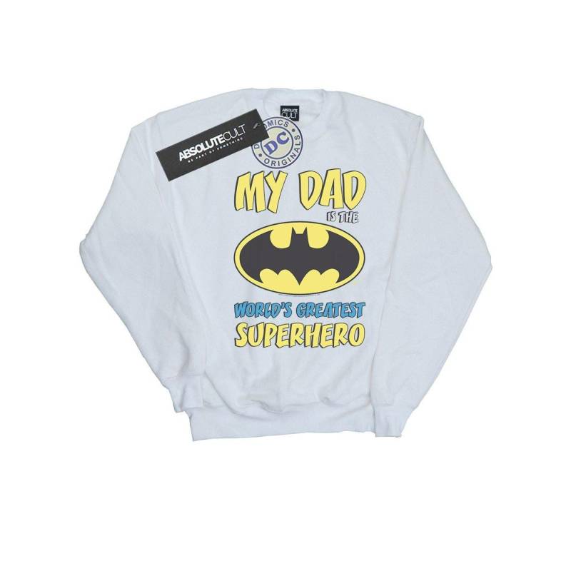 Batman World's Greatest Superhero Sweatshirt Jungen Weiss 152-158 von DC COMICS