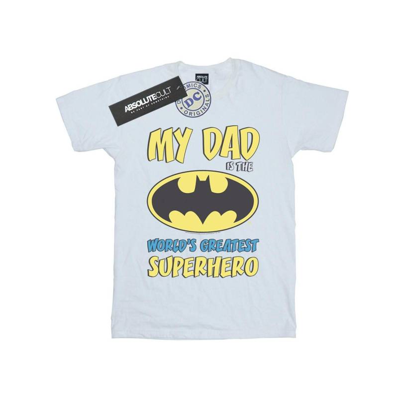 Batman World's Greatest Superhero Tshirt Jungen Weiss 140/146 von DC COMICS