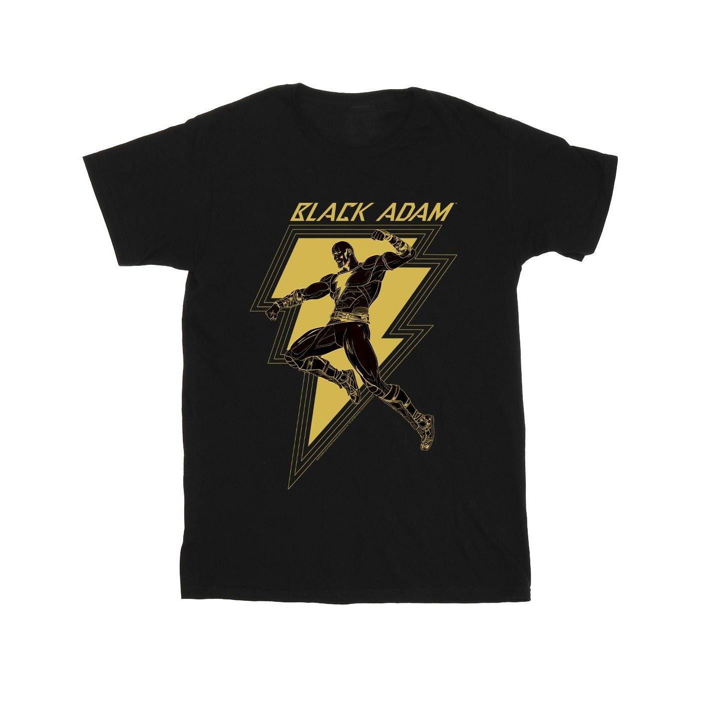 Black Adam Golden Bolt Chest Tshirt Herren Schwarz 3XL von DC COMICS