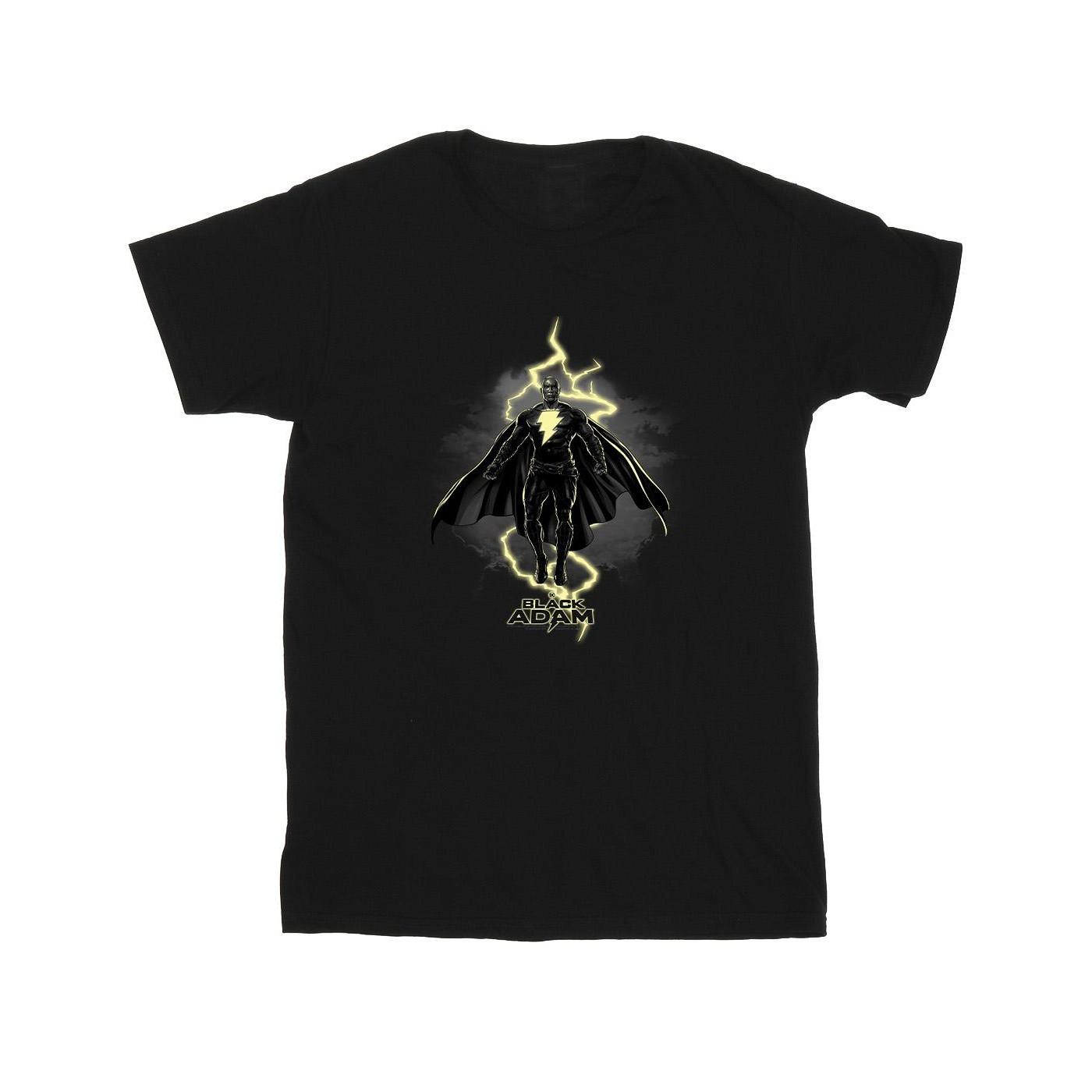 Black Adam Hovering Bolt Tshirt Mädchen Schwarz 104 von DC COMICS