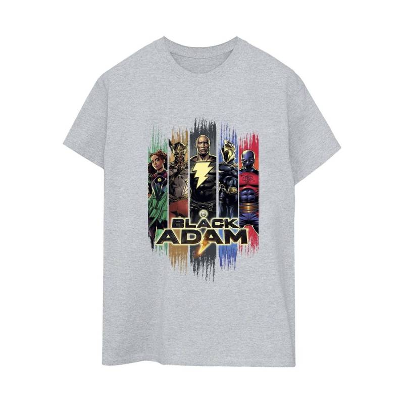 Black Adam Jsa Complete Group Tshirt Damen Grau M von DC COMICS