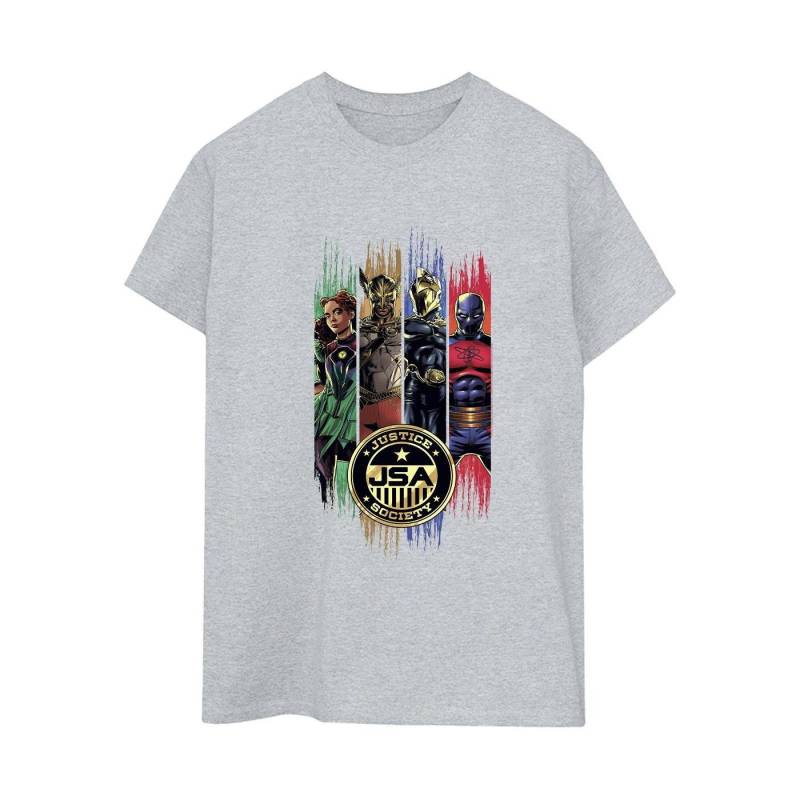 Black Adam Jsa Gold Badge Tshirt Damen Grau 3XL von DC COMICS