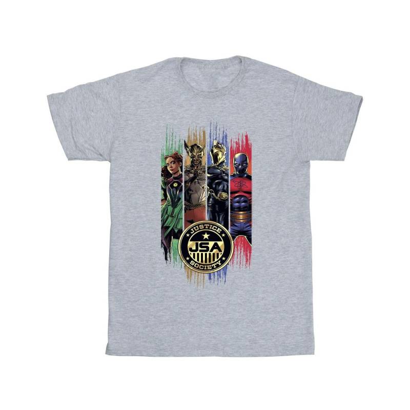 Black Adam Jsa Gold Badge Tshirt Herren Grau L von DC COMICS