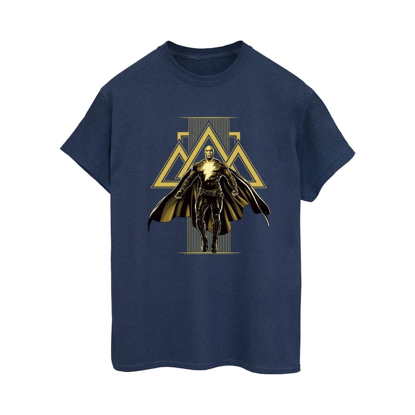 Black Adam Rising Golden Symbols Tshirt Damen Marine S von DC COMICS