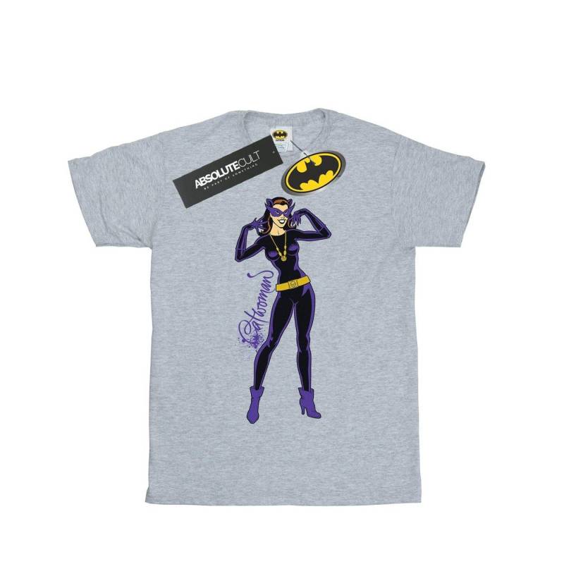 Catwoman Happy Pose Tshirt Herren Grau M von DC COMICS