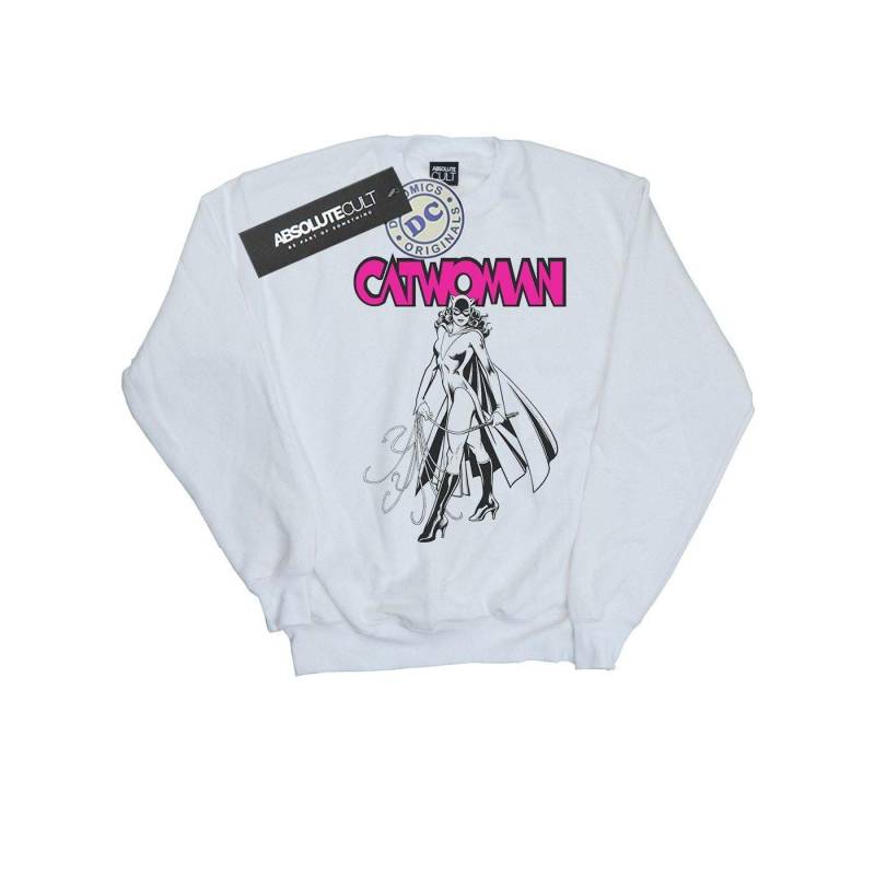 Catwoman Whip Sweatshirt Jungen Weiss 116 von DC COMICS