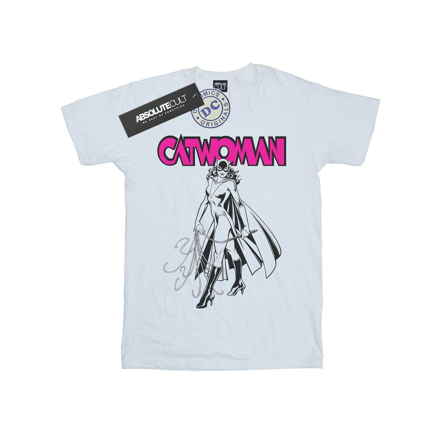 Catwoman Whip Tshirt Jungen Weiss 140/146 von DC COMICS