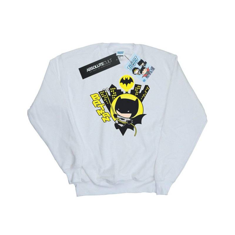 Chibi Batman Swinging Sweatshirt Herren Weiss L von DC COMICS