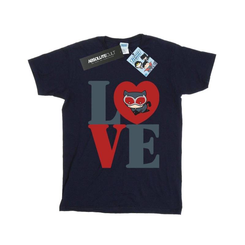 Chibi Catwoman Love Tshirt Damen Marine 3XL von DC COMICS