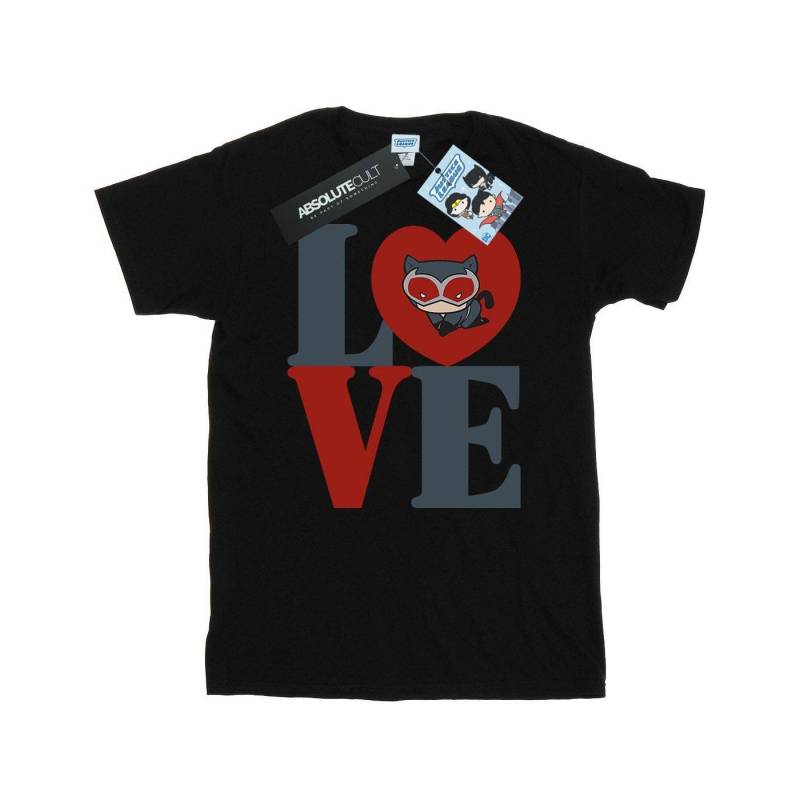 Chibi Catwoman Love Tshirt Herren Schwarz S von DC COMICS