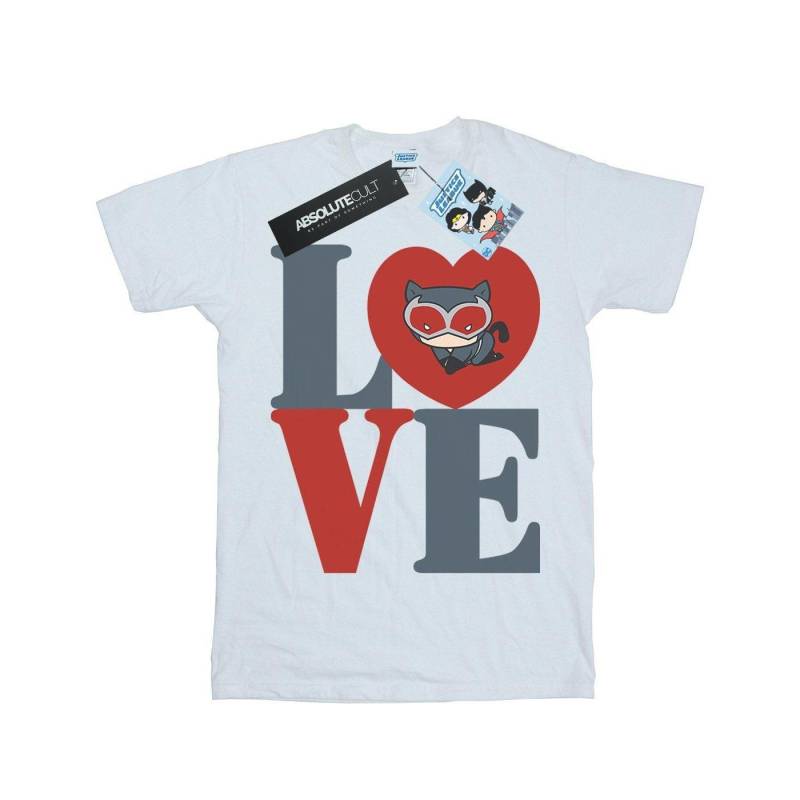 Chibi Catwoman Love Tshirt Jungen Weiss 116 von DC COMICS