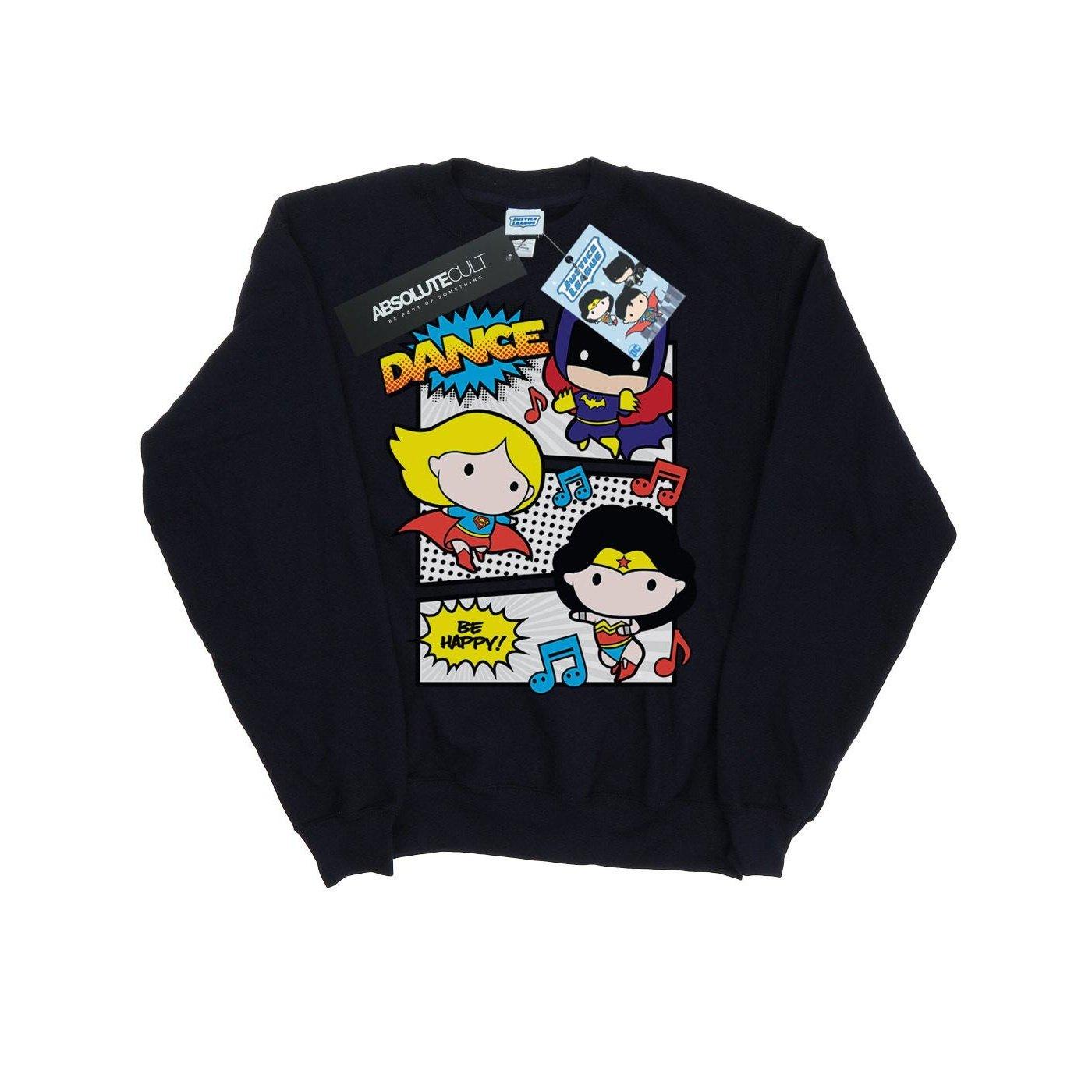 Chibi Super Friends Dance Sweatshirt Jungen Marine 116 von DC COMICS