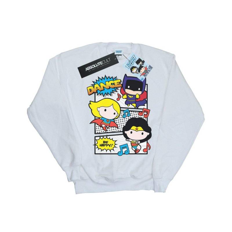 Chibi Super Friends Dance Sweatshirt Jungen Weiss 128 von DC COMICS