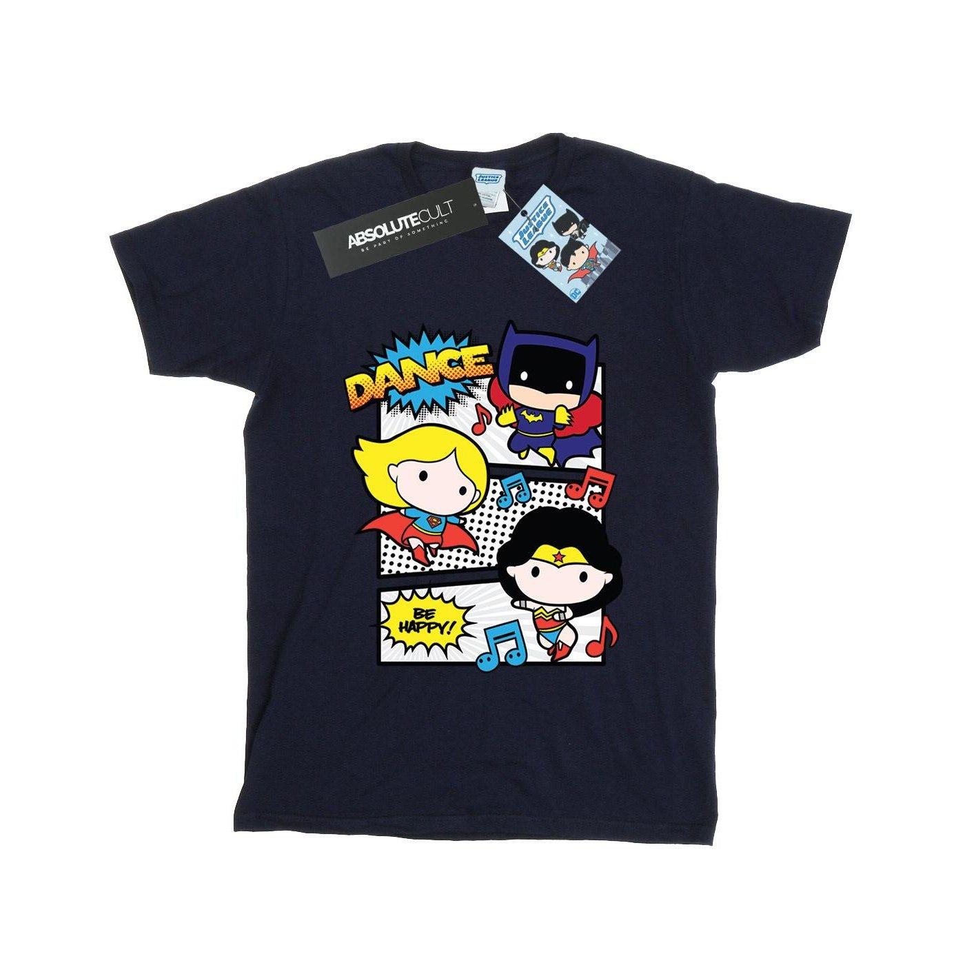 Chibi Super Friends Dance Tshirt Damen Marine XXL von DC COMICS