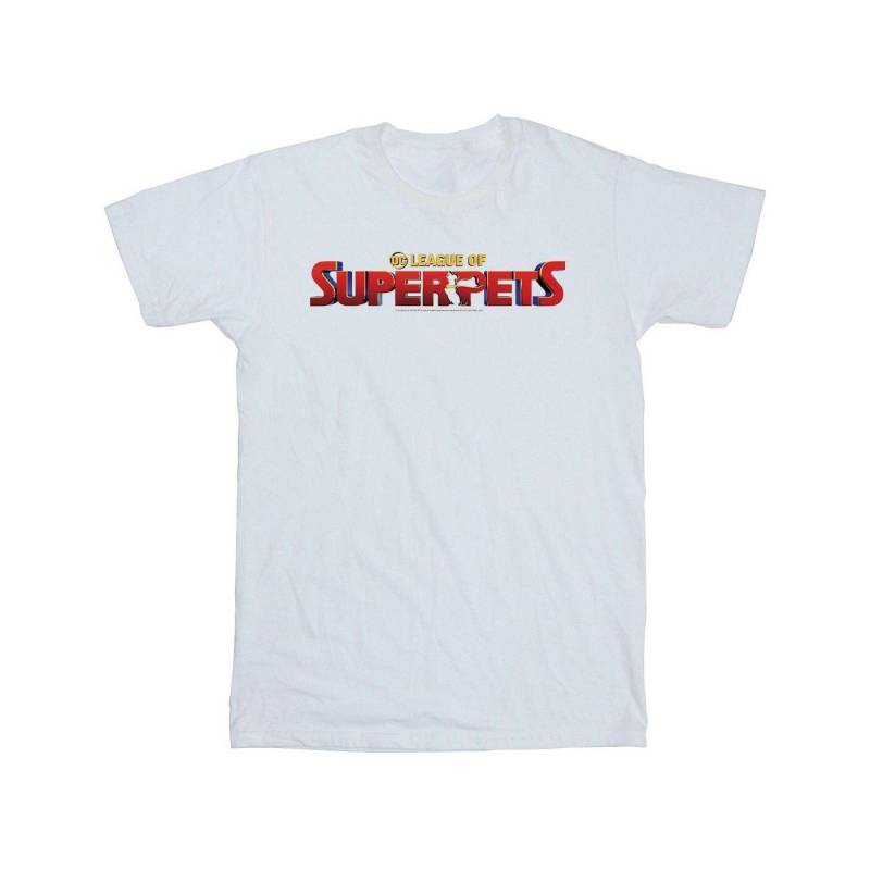 Dc League Of Superpets Movie Logo Tshirt Jungen Weiss 104 von DC COMICS