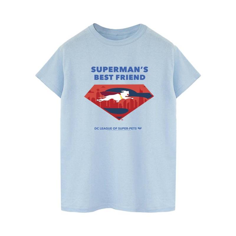 Dc League Of Superpets Superman's Best Friend Tshirt Damen Blau XXL von DC COMICS