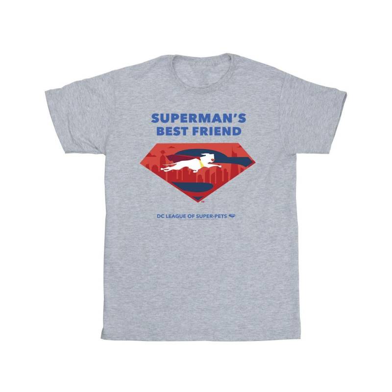 Dc League Of Superpets Superman's Best Friend Tshirt Herren Grau 5XL von DC COMICS