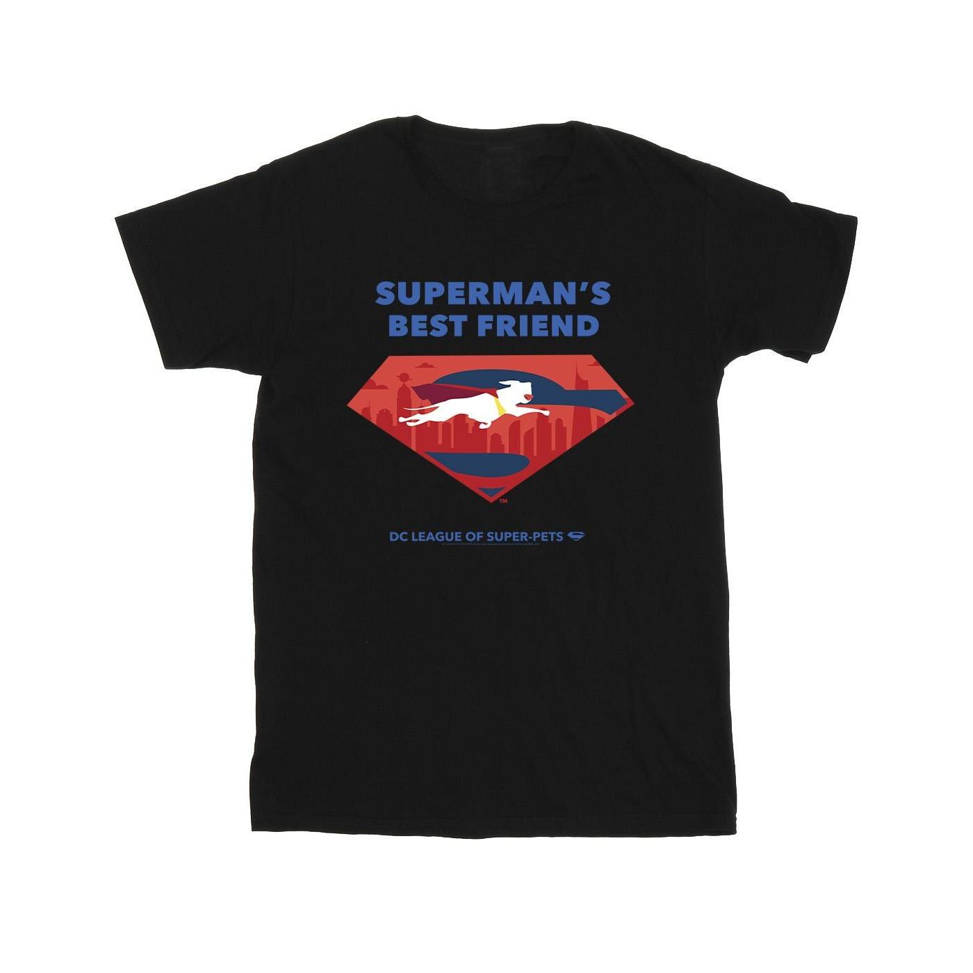 Dc League Of Superpets Superman's Best Friend Tshirt Mädchen Schwarz 128 von DC COMICS