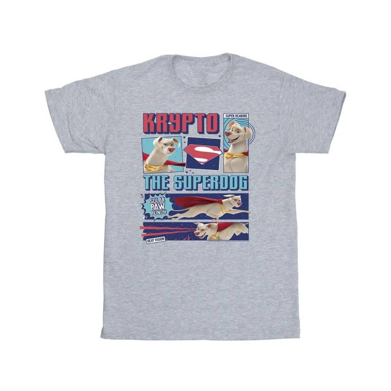 Dc Super Pets Krypto The Super Dog Tshirt Jungen Grau 140/146 von DC COMICS