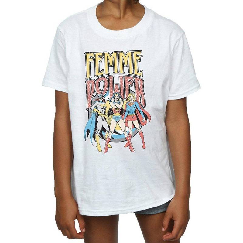 Femme Power Tshirt Mädchen Weiss 140/146 von DC COMICS