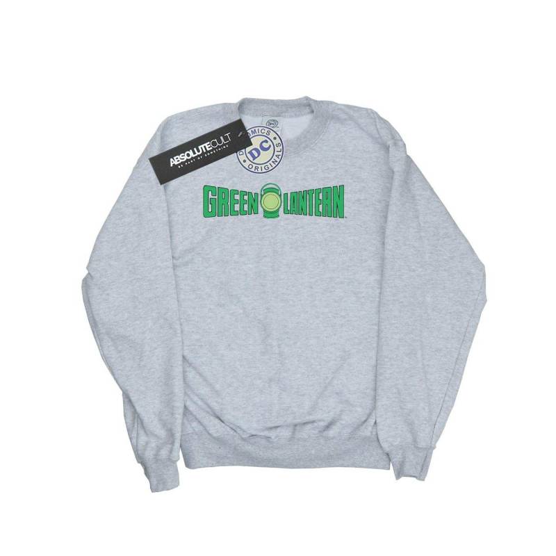 Green Lantern Text Logo Sweatshirt Mädchen Grau 116 von DC COMICS