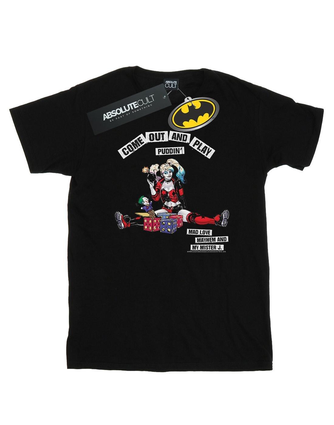 Harley Quinn Come Out And Play Tshirt Herren Schwarz S von DC COMICS