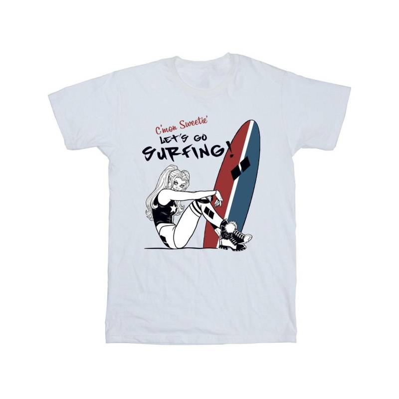 Harley Quinn Let's Go Surfing Tshirt Herren Weiss 3XL von DC COMICS