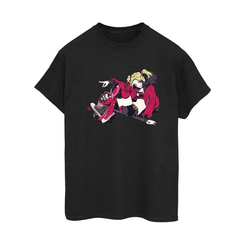 Harley Quinn Rollerskates Tshirt Damen Schwarz S von DC COMICS