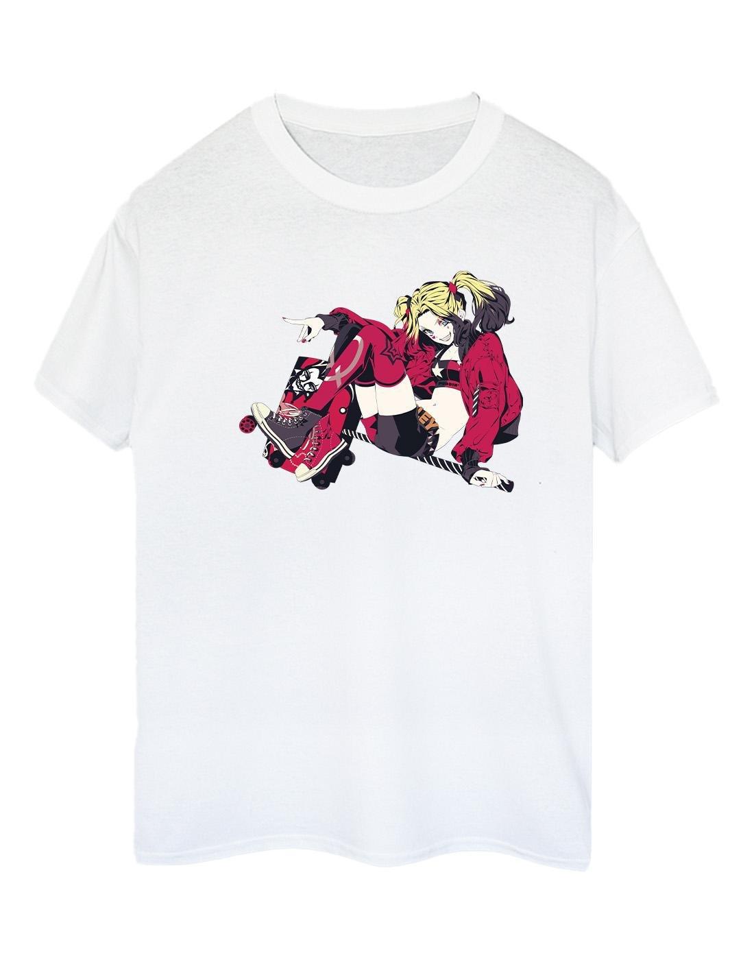 Harley Quinn Rollerskates Tshirt Damen Weiss M von DC COMICS