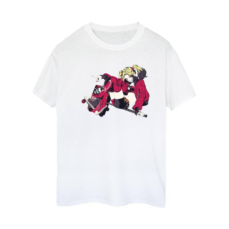 Harley Quinn Rollerskates Tshirt Damen Weiss M von DC COMICS