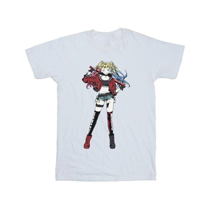 Harley Quinn Standing Pose Tshirt Mädchen Weiss 128 von DC COMICS