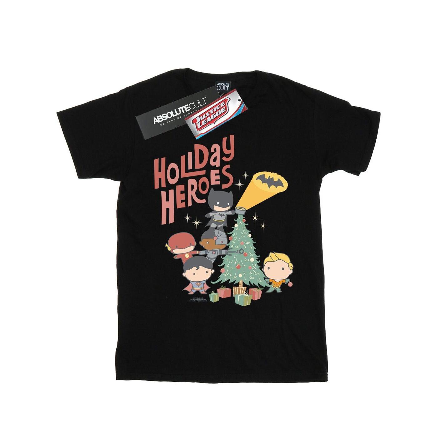 Justice League Holiday Heroes Tshirt Jungen Schwarz 140/146 von DC COMICS