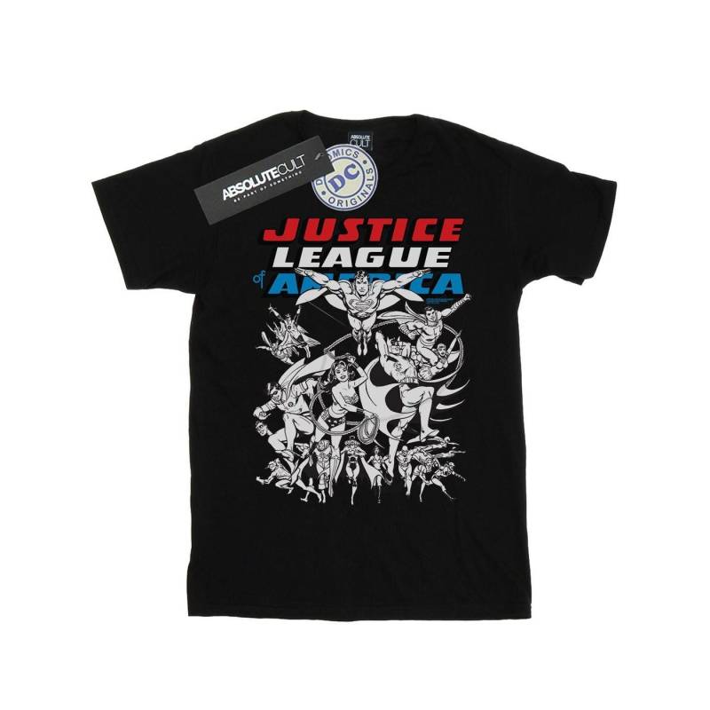 Justice League Mono Action Pose Tshirt Herren Schwarz 5XL von DC COMICS