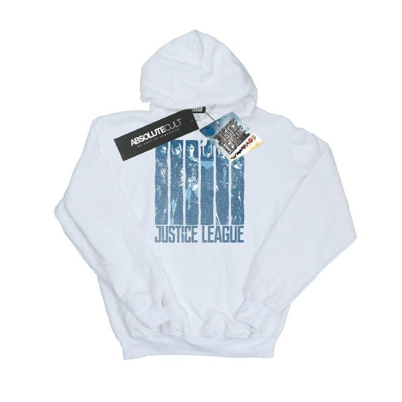 Justice League Movie Double Indigo Kapuzenpullover Herren Weiss XL von DC COMICS