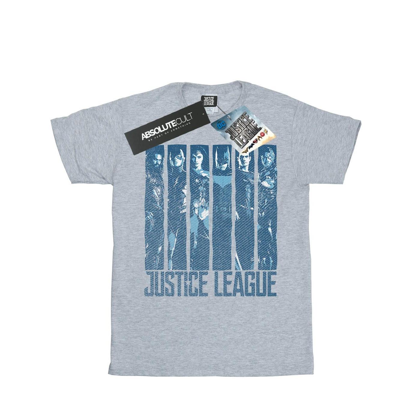 Justice League Movie Double Indigo Tshirt Mädchen Grau 116 von DC COMICS