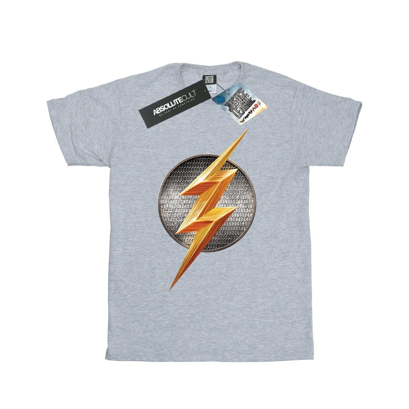 Justice League Movie Flash Emblem Tshirt Mädchen Grau 140/146 von DC COMICS
