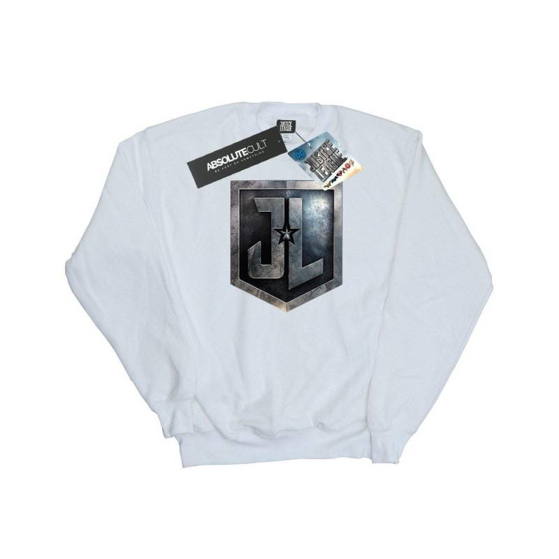 Justice League Movie Shield Sweatshirt Damen Weiss M von DC COMICS