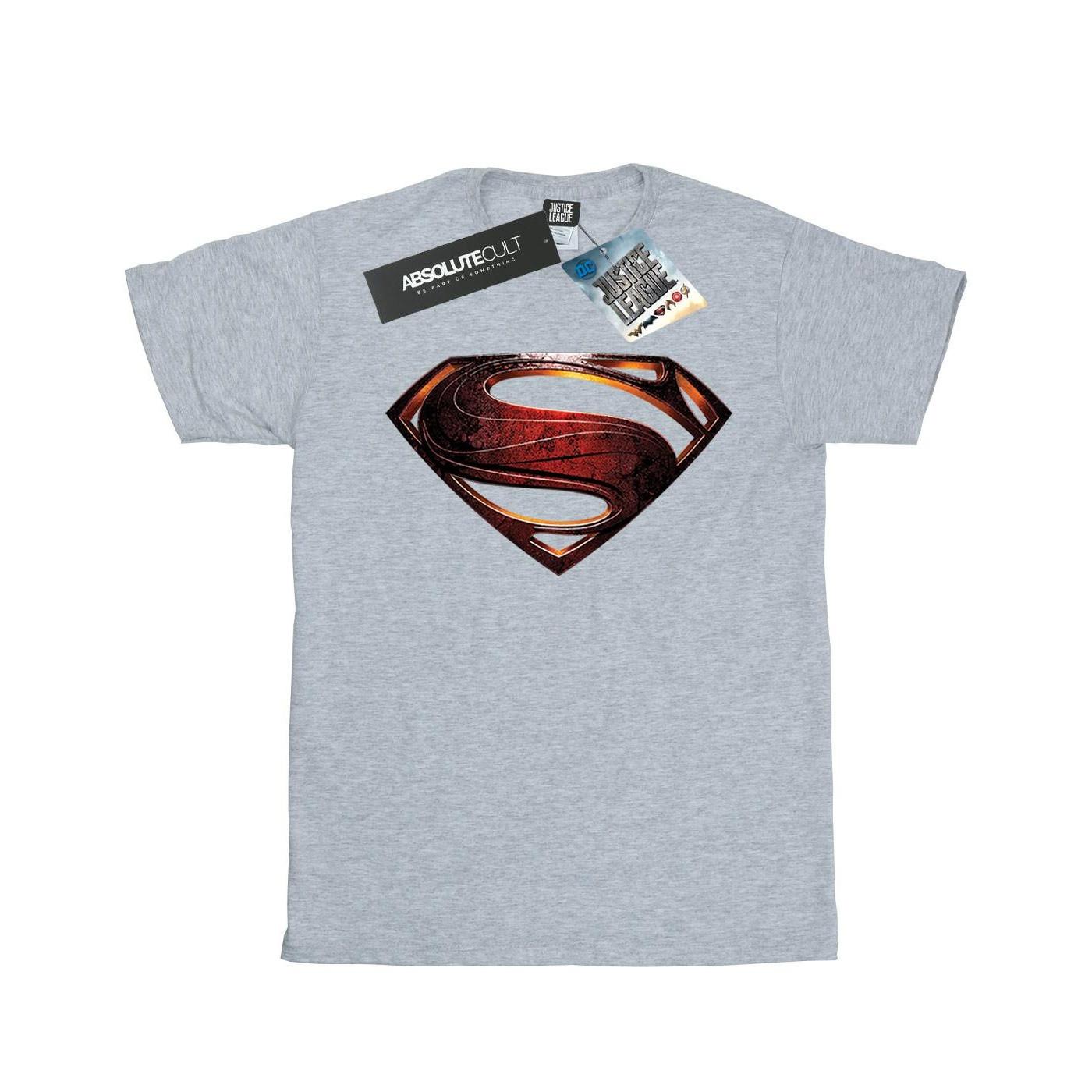 Justice League Movie Superman Emblem Tshirt Damen Grau L von DC COMICS