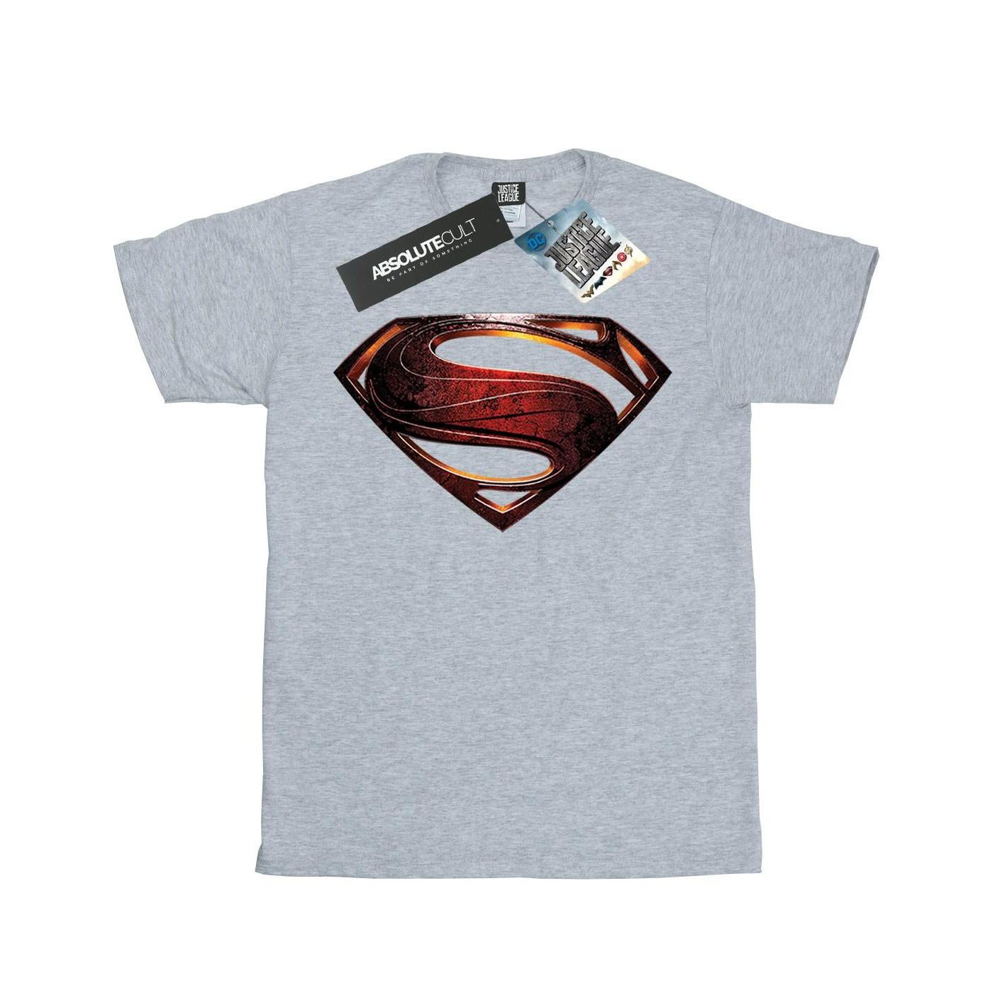 Justice League Movie Superman Emblem Tshirt Mädchen Grau 140/146 von DC COMICS