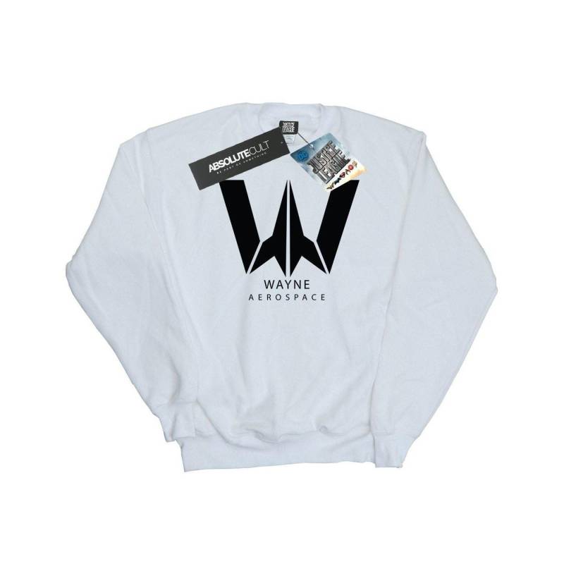 Justice League Movie Wayne Aerospace Sweatshirt Damen Weiss S von DC COMICS