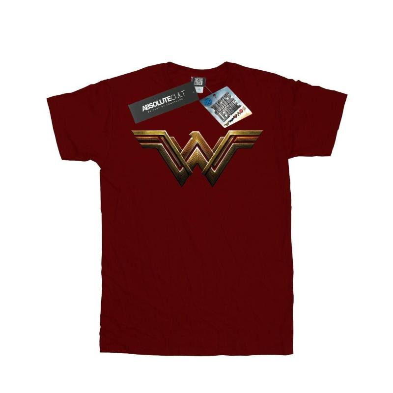 Justice League Movie Wonder Woman Emblem Tshirt Jungen Weinrot 116 von DC COMICS