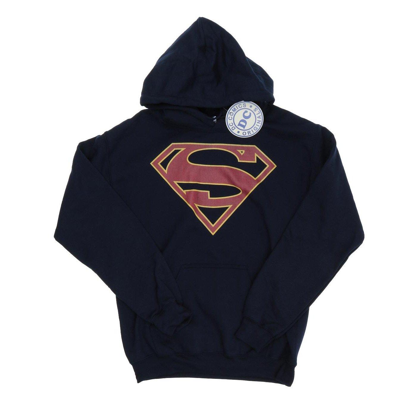 Supergirl Logo Kapuzenpullover Damen Marine L von DC COMICS