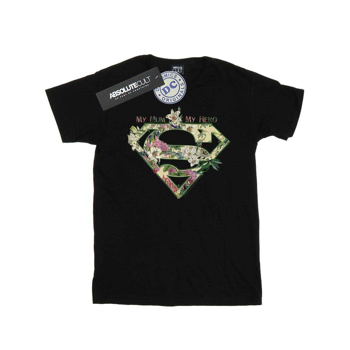 Supergirl My Mum My Hero Tshirt Mädchen Schwarz 140/146 von DC COMICS