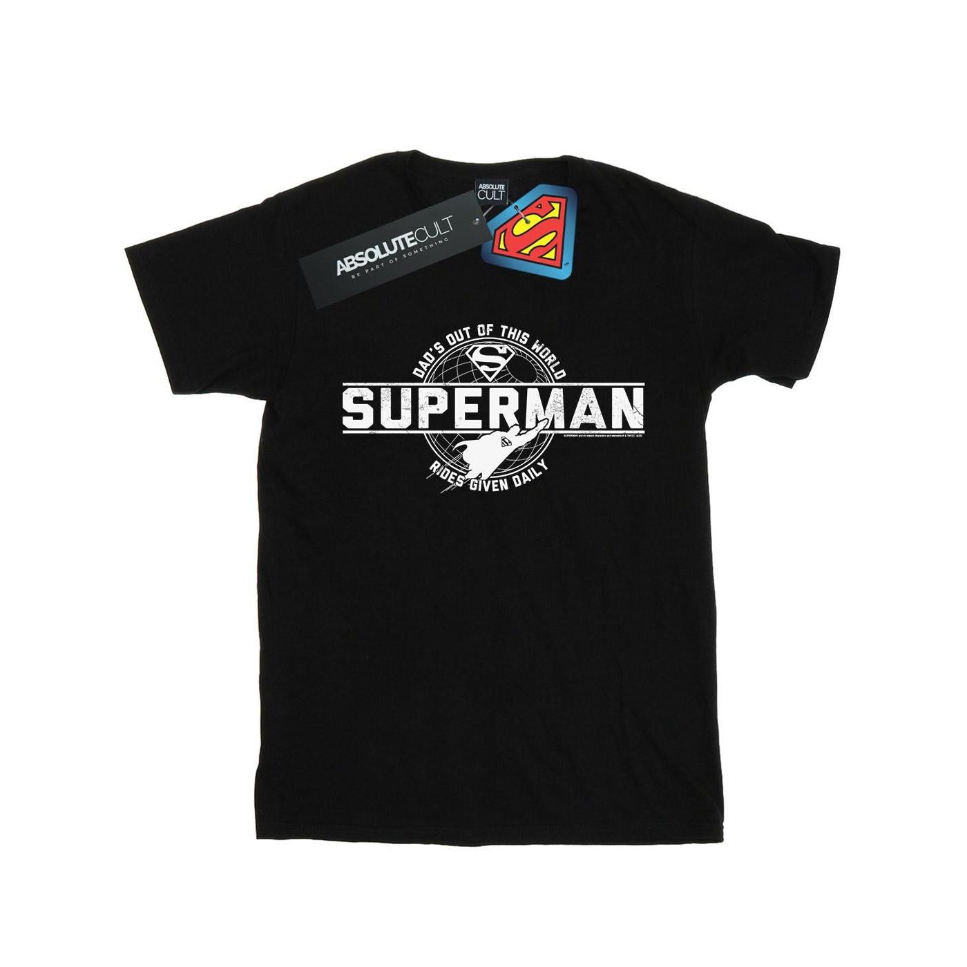 Superman Dad Out Of This World Tshirt Jungen Schwarz 116 von DC COMICS